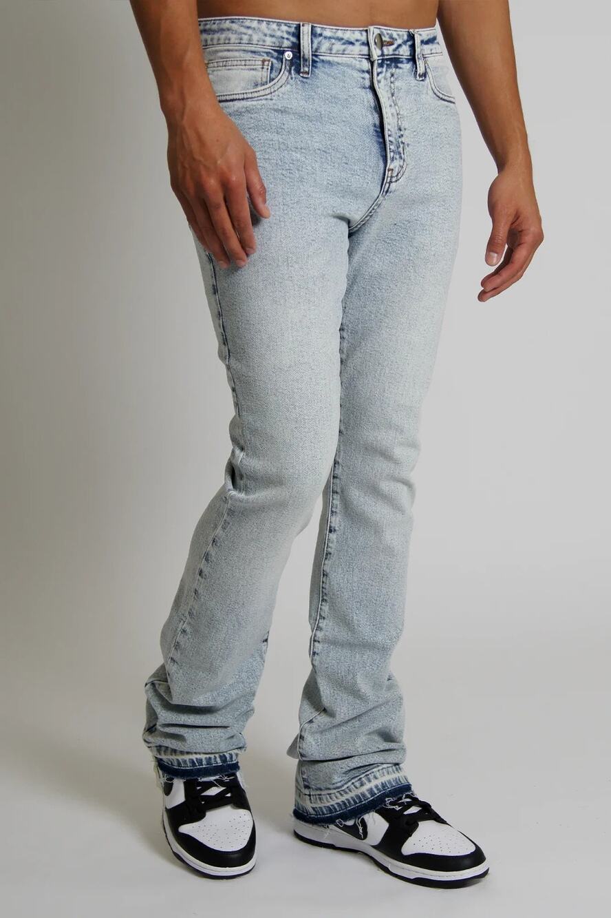 Rewash Men' Slim Strech Jeans 32 X 32 Light Blue Wash